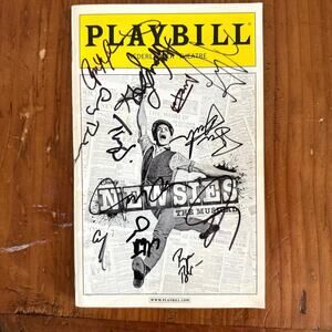 Newsies Signed Playbill 2012 OBC Jeremy Jordan Kara Lindsay Mike Faist